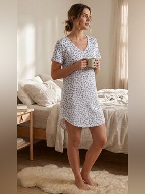 Flora Nikrooz Women's 100% Cotton Floral Sleep Dress Size Medium
